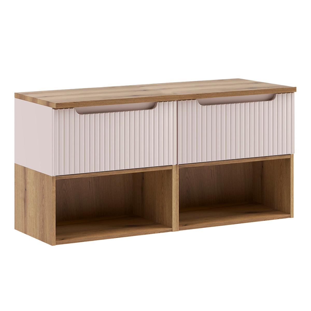 WASCHTISCHUNTERSCHRANK 120.4cm Riva 2er-Set Kaschmir - Beige, Holzwerkstoff (120.4/60/40cm) - Petits-meubles