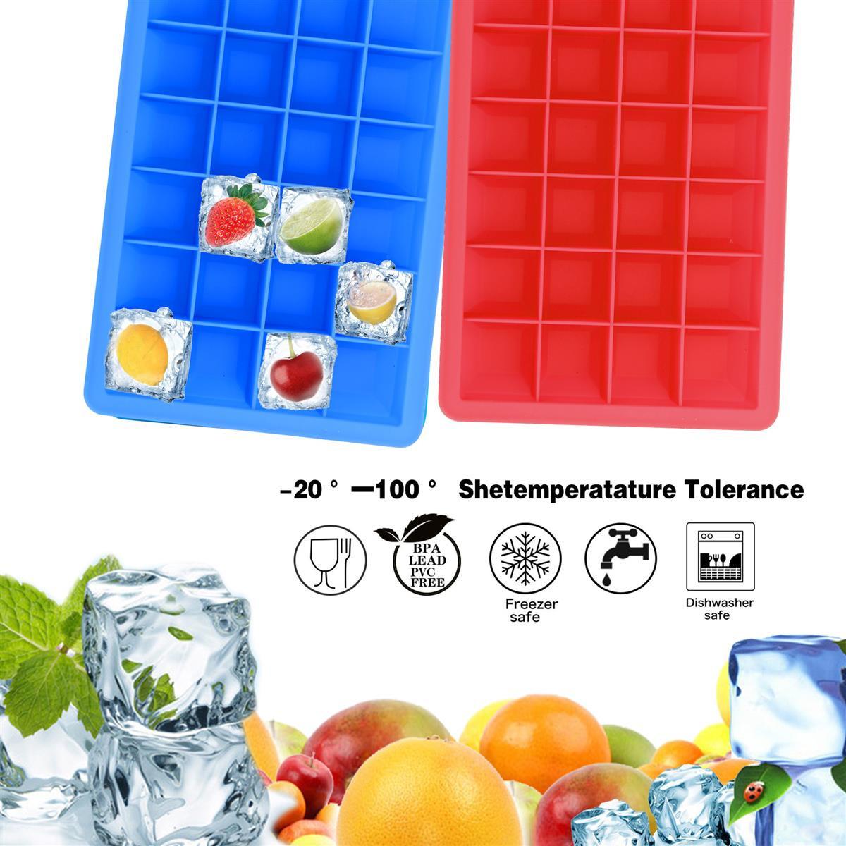 EISWÜRFELFORM 2er Set - Rot, Kunststoff (13/2.5/18cm) - Intirilife