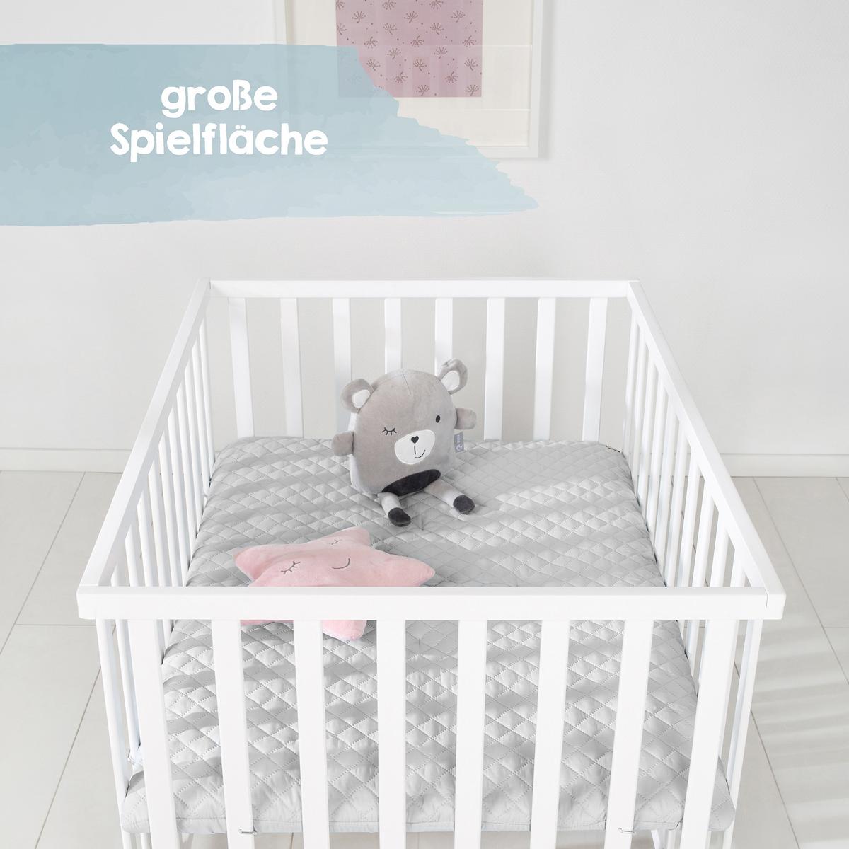 LAUFGITTER 100x75 roba Style grau - Weiß, Holzwerkstoff (72.5/72/98cm) - Roba