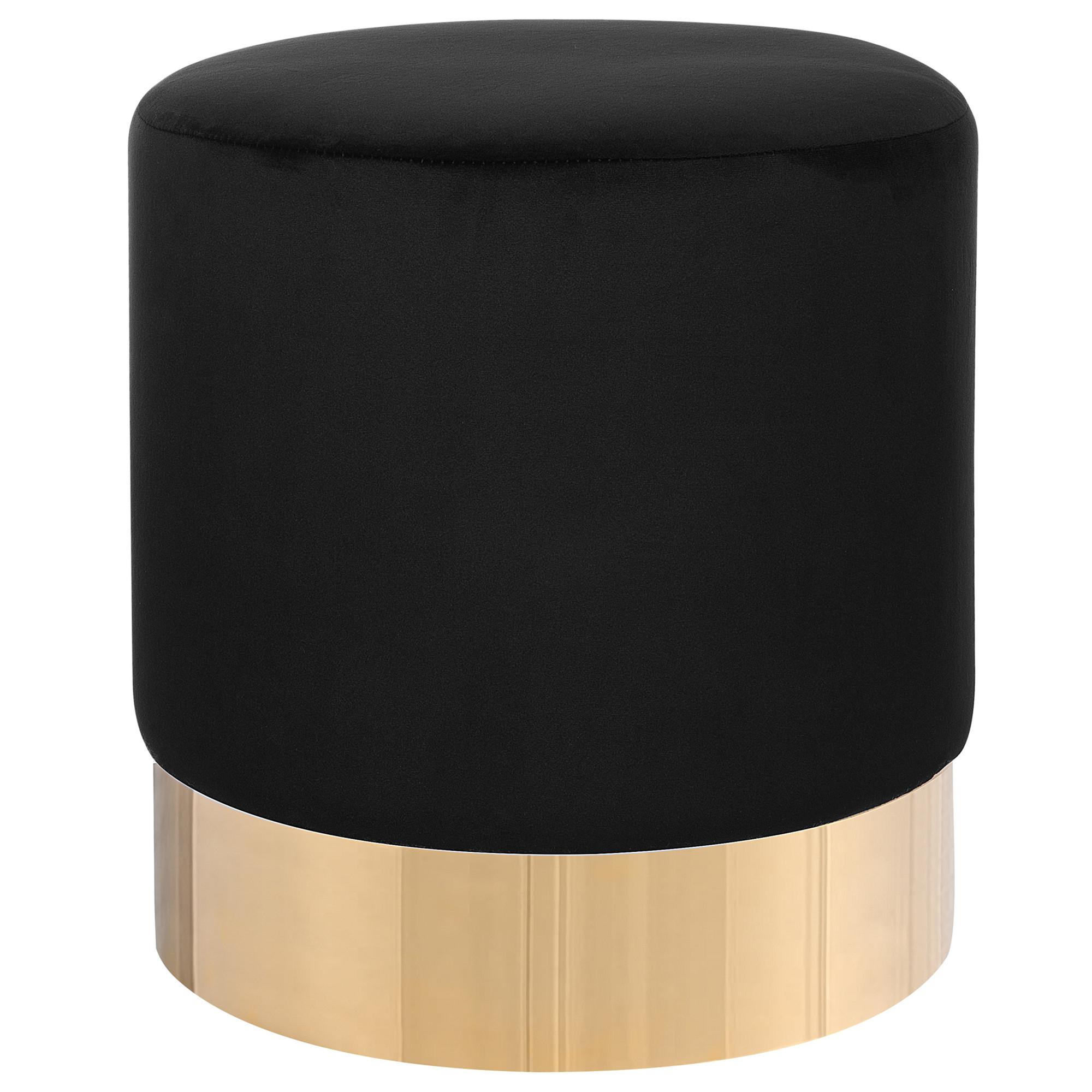 POUF Sophia 39/39/40 cm - Schwarz, Textil (39/40/39cm) - Beliani