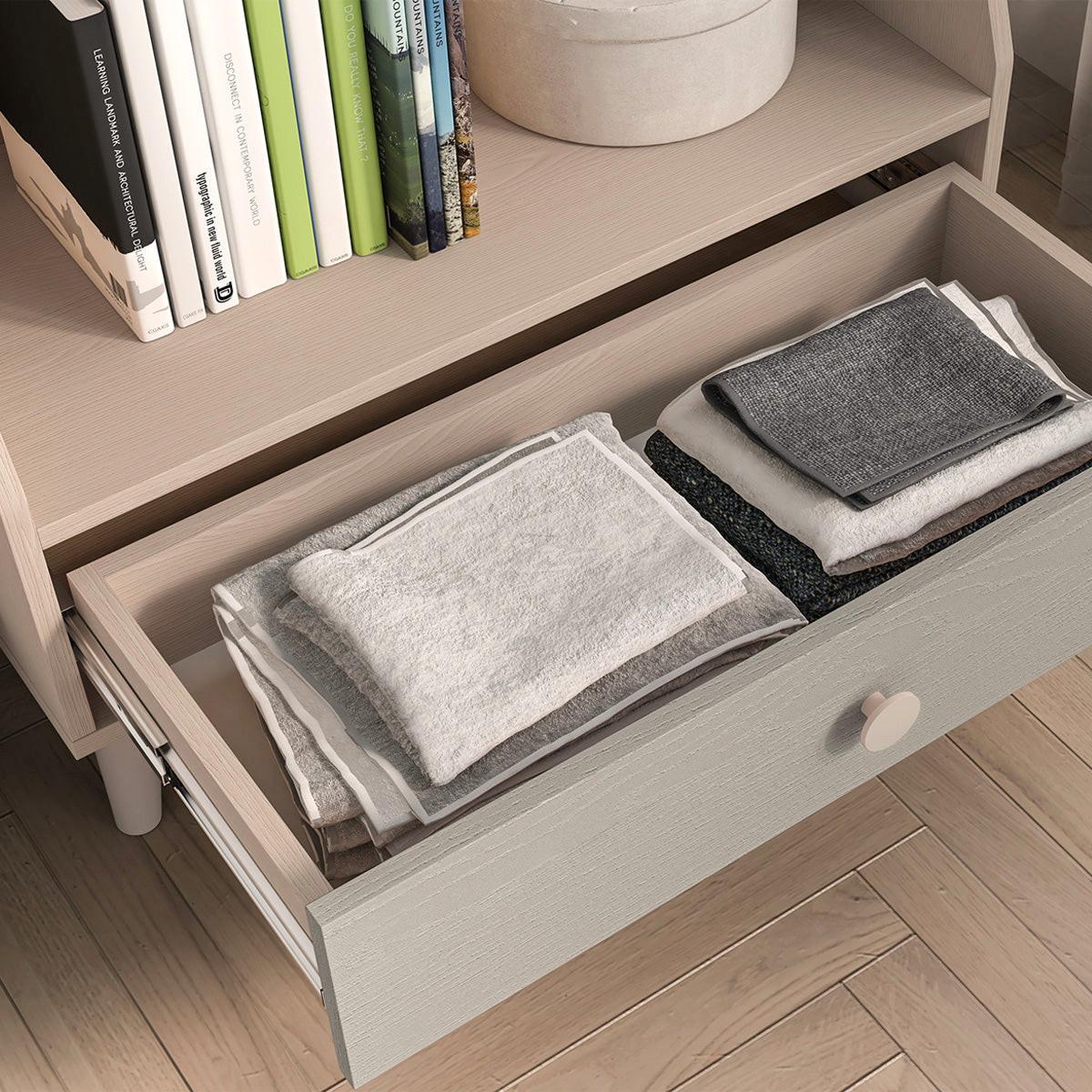 BÜCHERREGAL Alycia Beige - Grau - Holzeffekt - Grau, Holz (72/90/36cm) - Petits-meubles