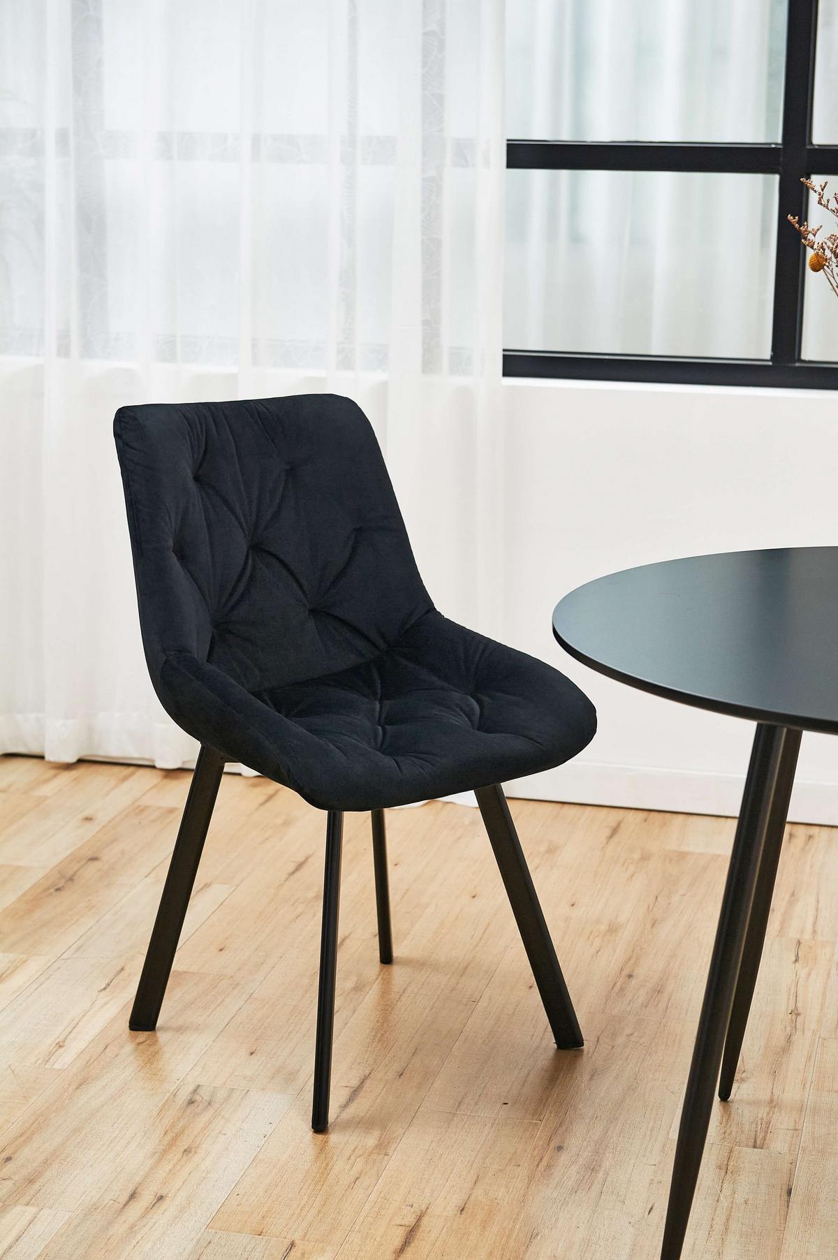 POLSTERSTUHL, Samt, Metallbeine 50/90/50 - Graphitfarben, Textil (50/90/59cm) - RAUMHIRSCH FURNITURE