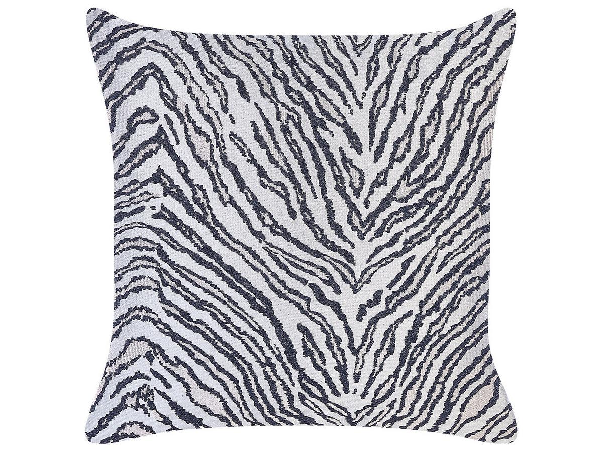 DEKOKISSEN 2er-Set Schwarz 45/45 cm Manetti - Schwarz, Textil (45/45cm) - Beliani
