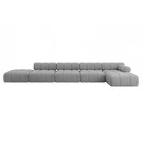 ECKSOFA modulares Sofa Lizur-L3 - 475x160x70 cm Hellgrau Velours - Hellgrau, Holzwerkstoff/Textil (475/160cm) - ALTDECOR