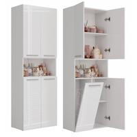 BADEZIMMERSCHRANK Weiß, Hochglanz Weiß 60/174/30 - Weiß, Holzwerkstoff (60/174/30cm) - RAUMHIRSCH FURNITURE