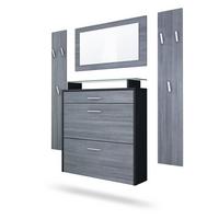 GARDEROBE Malea Front in Avola-Anthrazit - Anthrazit, Holzwerkstoff (180/180/23cm) - Vladon