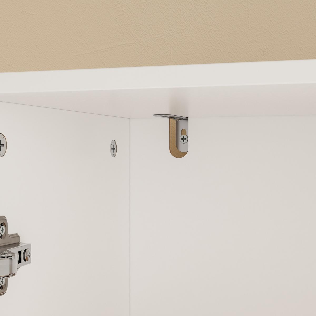 HOCHSCHRANK mit Aufbewahrungsfunktion BZR241-E-W - Weiß, Holzwerkstoff (30/180/60cm) - SoBuy