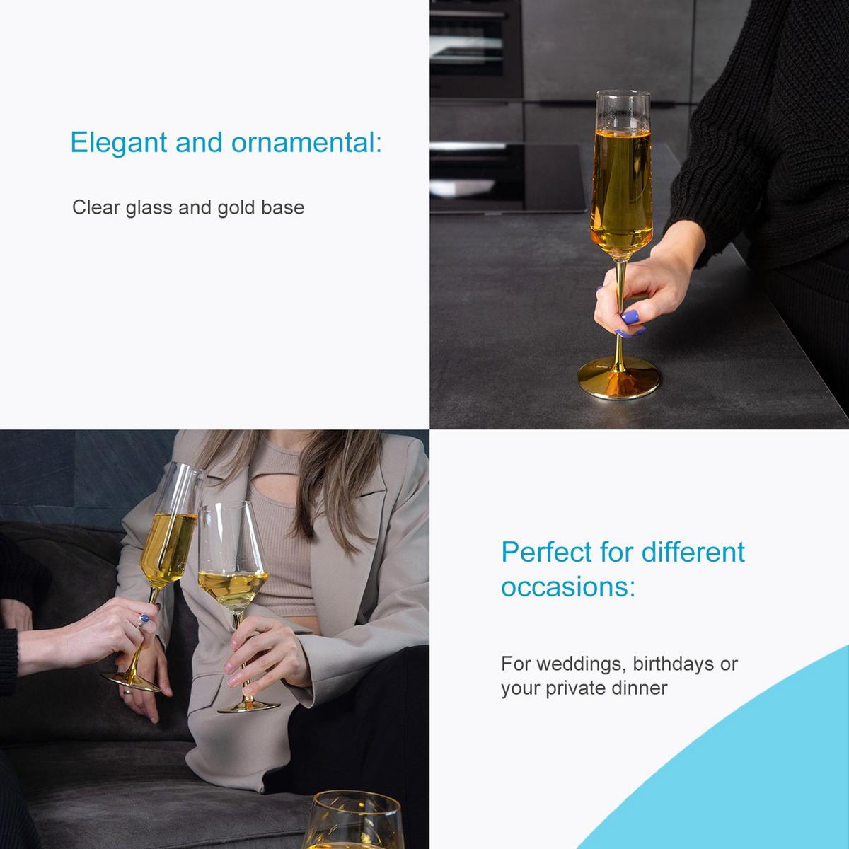 SEKTGLAS SET 200 ml (6-tlg) - Transparent, Glas (0.2L) - Intirilife