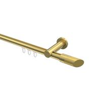 GARDINENSTANGE INNENLAUF Platon Verano 100 cm, 1-läufig, 20 mm Ø Messing-Optik - Messingfarben/Goldfarben, Metall (100cm) - INTERDECO