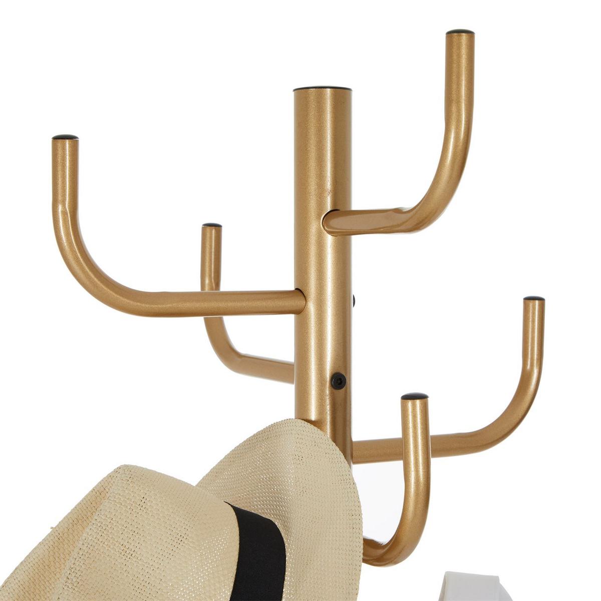 KLEIDERSTÄNDER KAKTUS gold - Goldfarben, Metall (49/177/49cm) - IDIMEX