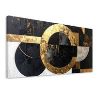 LEINWANDBILD 3D und geometrisch 100x50cm - Goldfarben, Textil (100/50cm) - Feeby