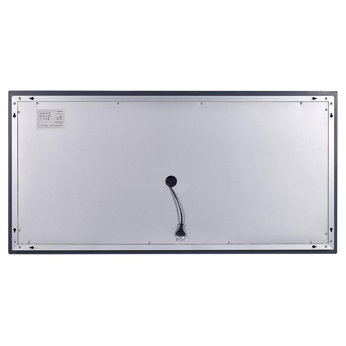 BADSPIEGEL mit LED-Beleuchtung rechteckig 120/60 cm Avranches - Silberfarben, Glas (120/60/4cm) - Beliani