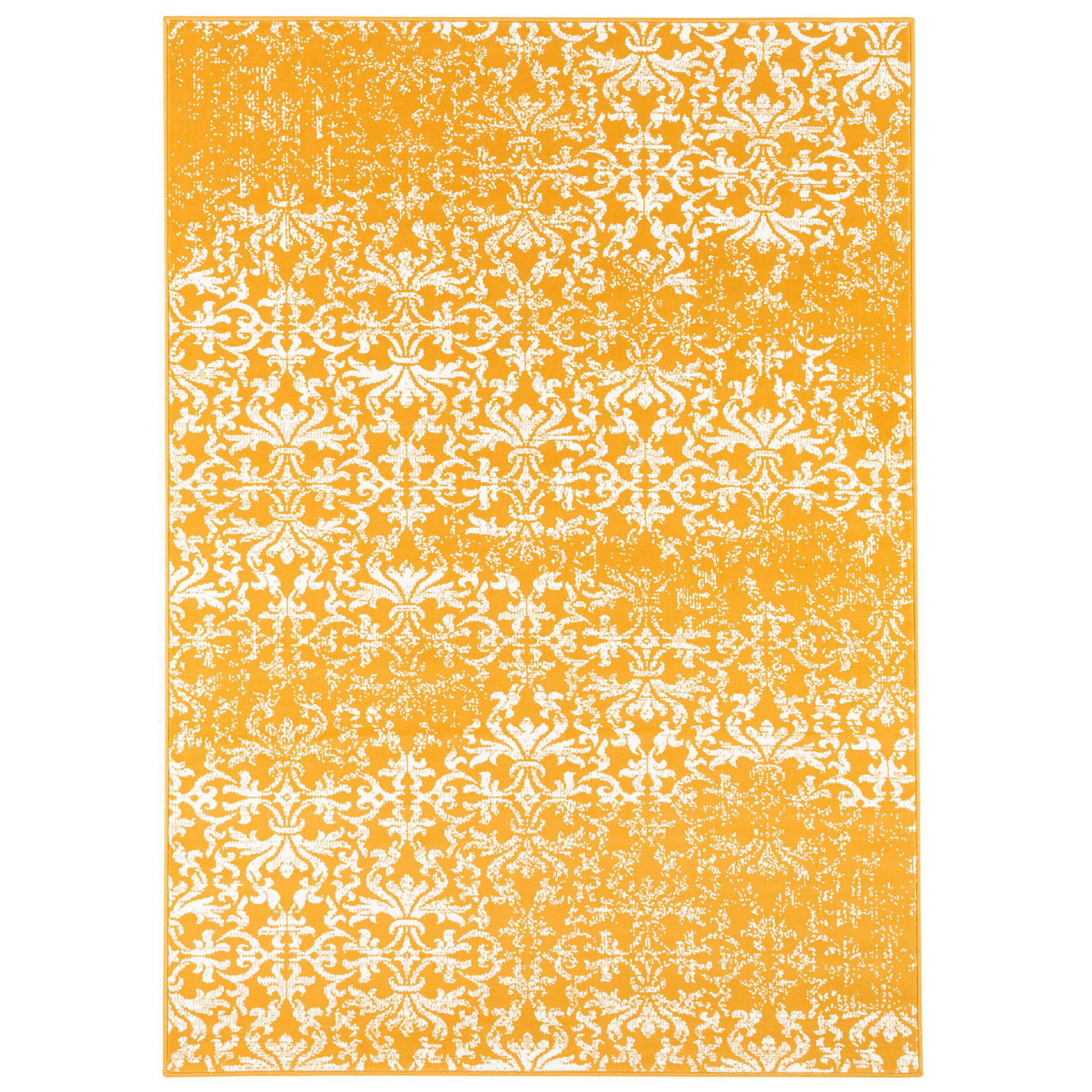DESIGNER KURZFLOR TEPPICH MODERNE MUSTER - Gelb, Textil (140/200cm) - Pergamon
