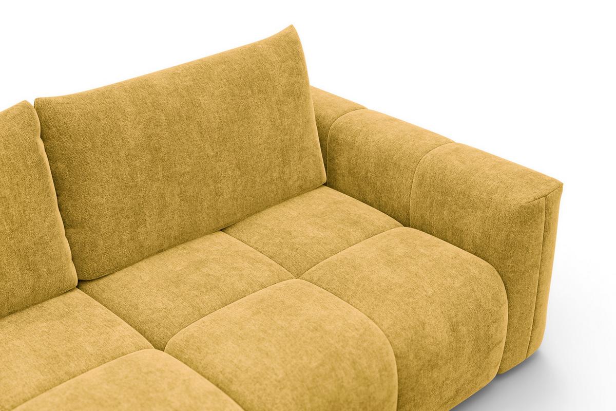 ECKSOFA VERONA 3-Sitzer links, Gelb - Gelb/Schwarz, Holz/Textil (224/173cm) - Courtois Laville