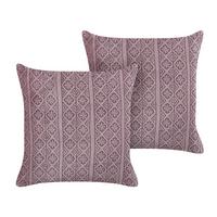DEKOKISSEN 2er-Set Rosa 45/45 cm Silybum - Pink, Textil (45/45cm) - Beliani