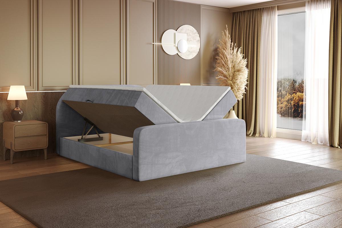 BOXBETT mit Matratze H4 und Lattenrost - NOX-Z - 120x200 - Grau Monolith - Grau, Holzwerkstoff (120/200cm) - ALTDECOR