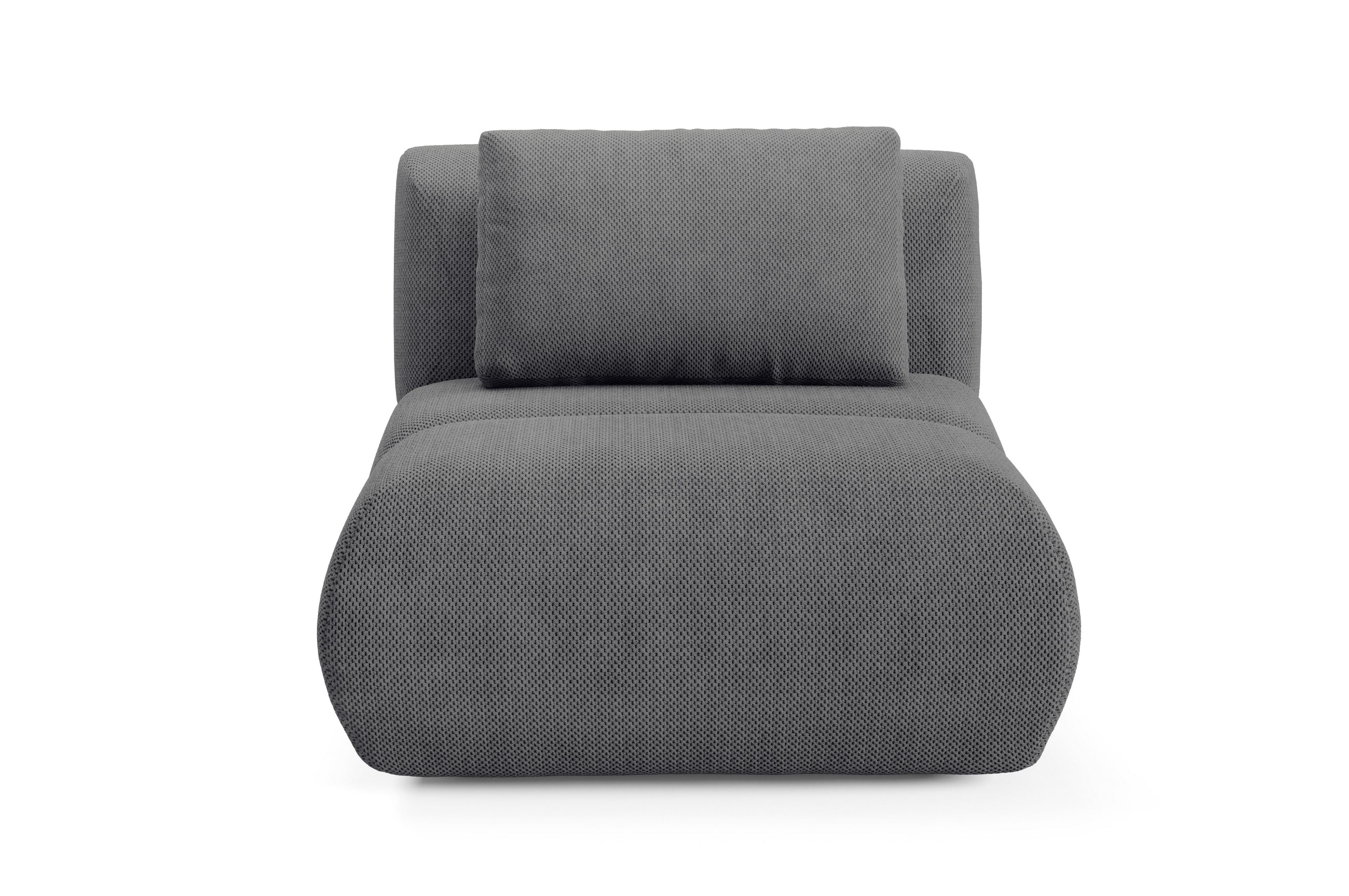 SESSEL ATOMO, Modern Polstersessel Loungesessel, Velours-Stoff Grau - Grau, Holz/Metall (98/82/134cm) - MASSENO