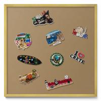MAGNETTAFEL 50x50 cm Goldener Rahmen Dunkelgelb - Currygelb, Metall (50/50/0.4cm) - TULUP
