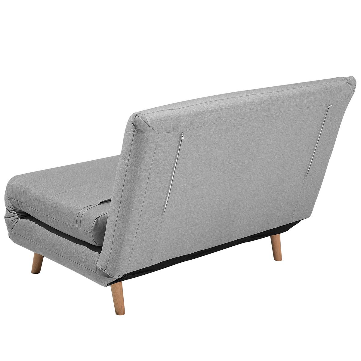 1-SITZER-SCHLAFSOFA Polyester Grau Setten - Hellgrau, Textil (104/82/190cm) - Beliani