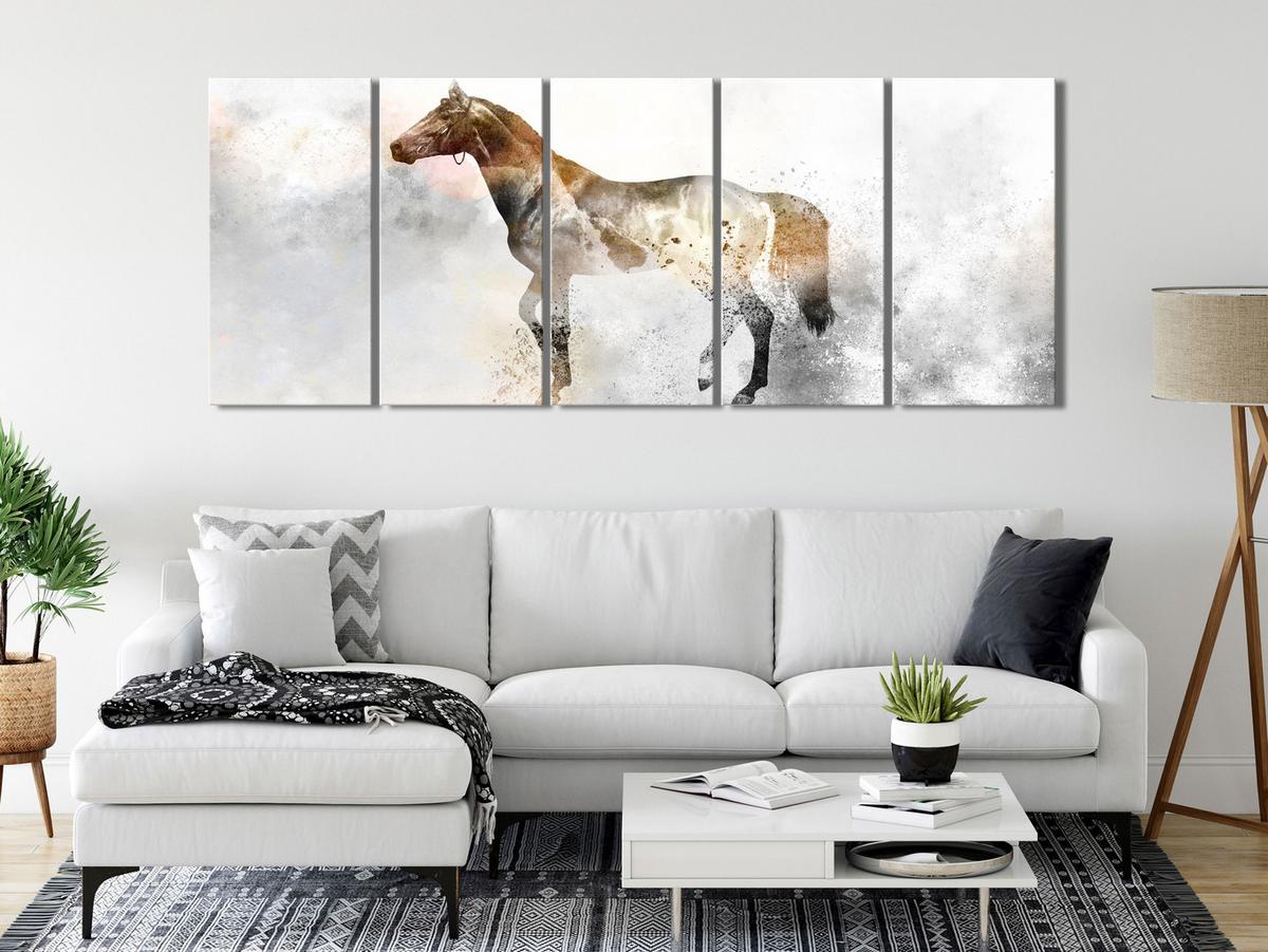 KUNSTDRUCK Grau 200/80 cm - Braun/Grau, Textil (200/80cm) - KUNSTLOFT