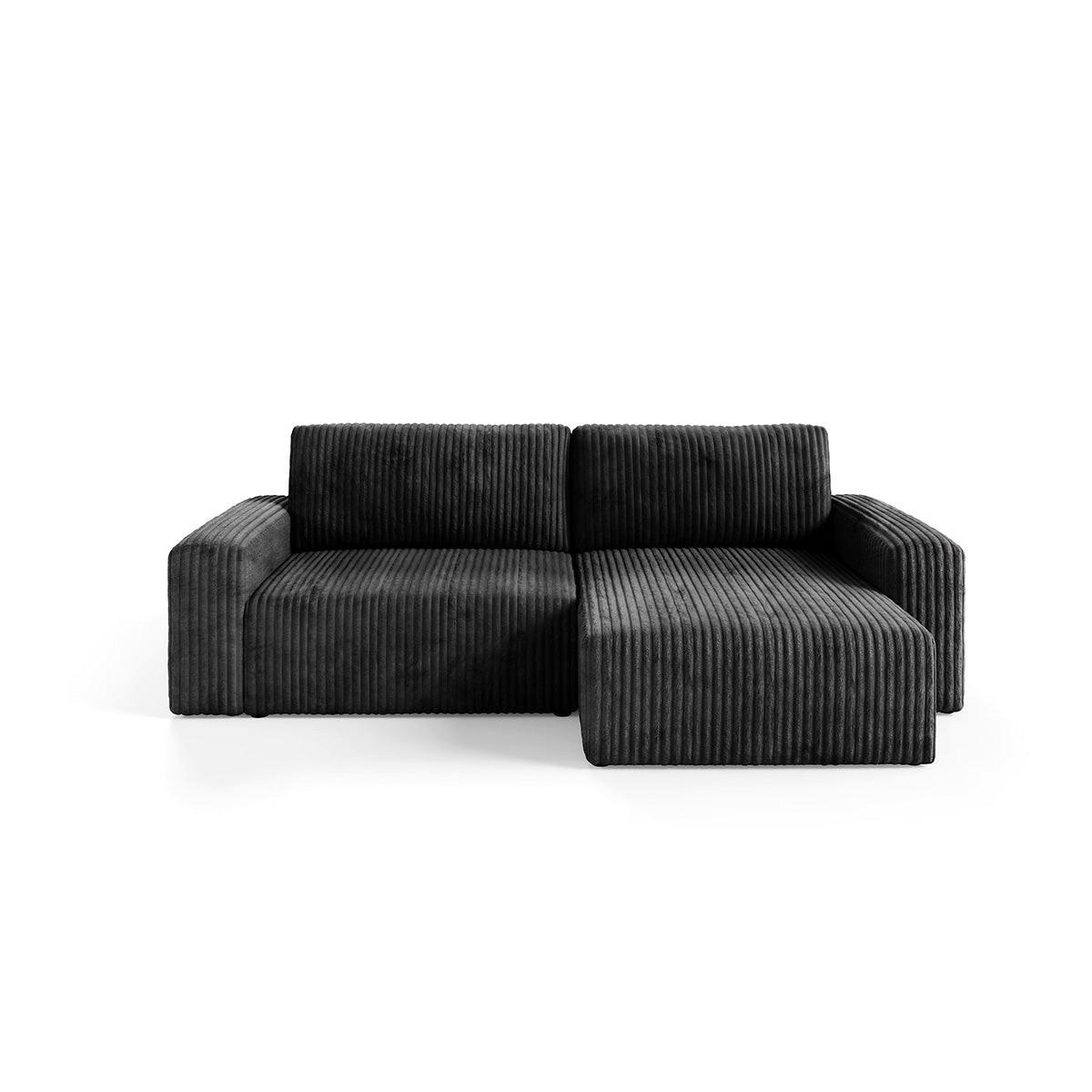 ECKSOFA Angela 3 Sitzplätze Schwarz - Schwarz, Holz (252/149cm) - Petits-meubles