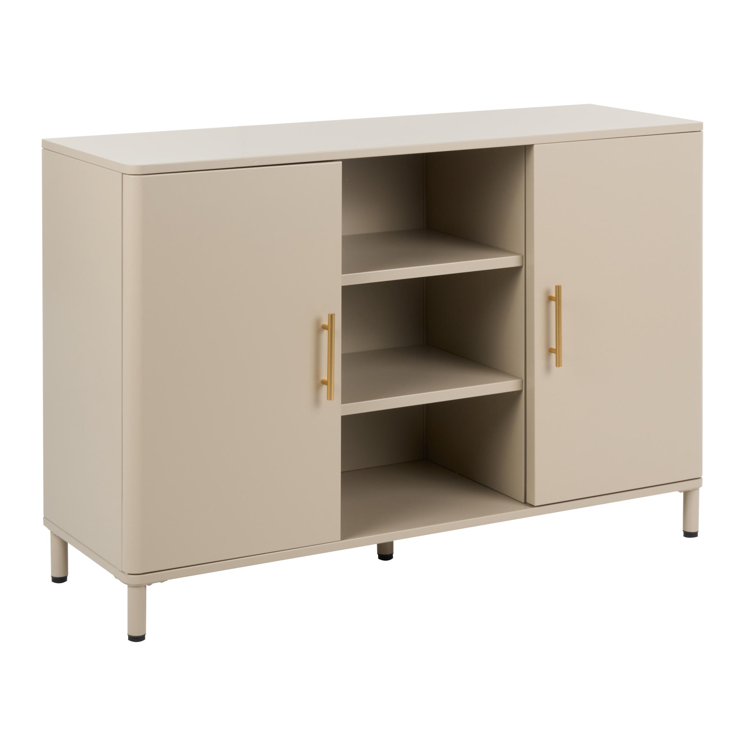 SIDEBOARD Metall Beige Ombura - Beige, Metall (120/80/40cm) - Beliani
