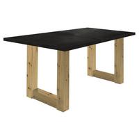 ESSTISCH ausziehbar Eila 1 160 x 90 x 75 Esszimmertisch Asteiche/Schwarzstahl - Schwarz, Holz (160/90/75cm) - 58aufmkessel