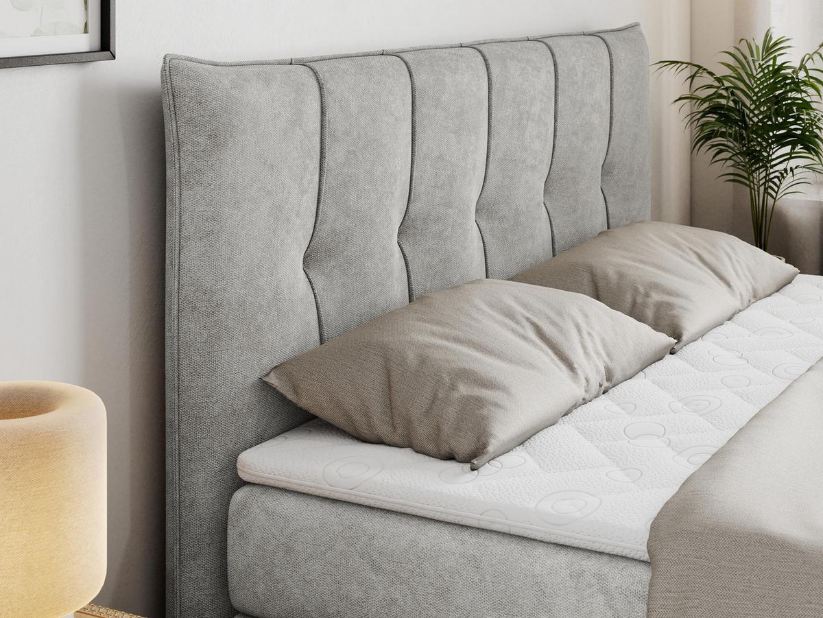 BOXSPRINGBETT PREMIUM 10 KING 200/200 Hellgrau Struktur - H3 - Hellgrau, Holz/Textil (200/200cm) - MKS