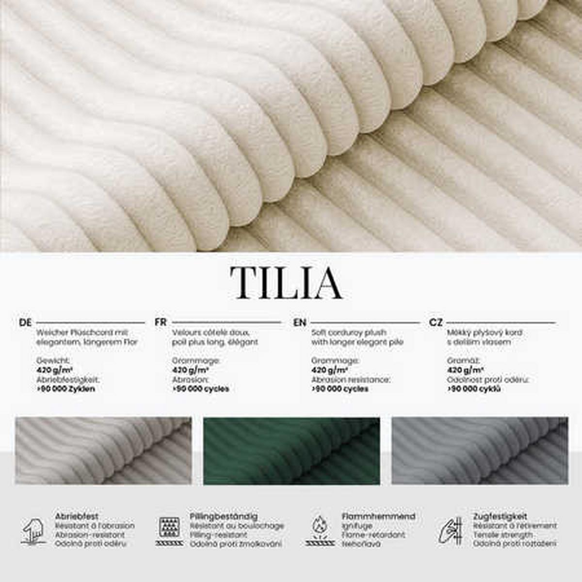 ECKSOFA NESSARO L Grau Cord - Rechts Seite - Schwarz/Grau, Kunststoff/Textil (151/244cm) - MKS