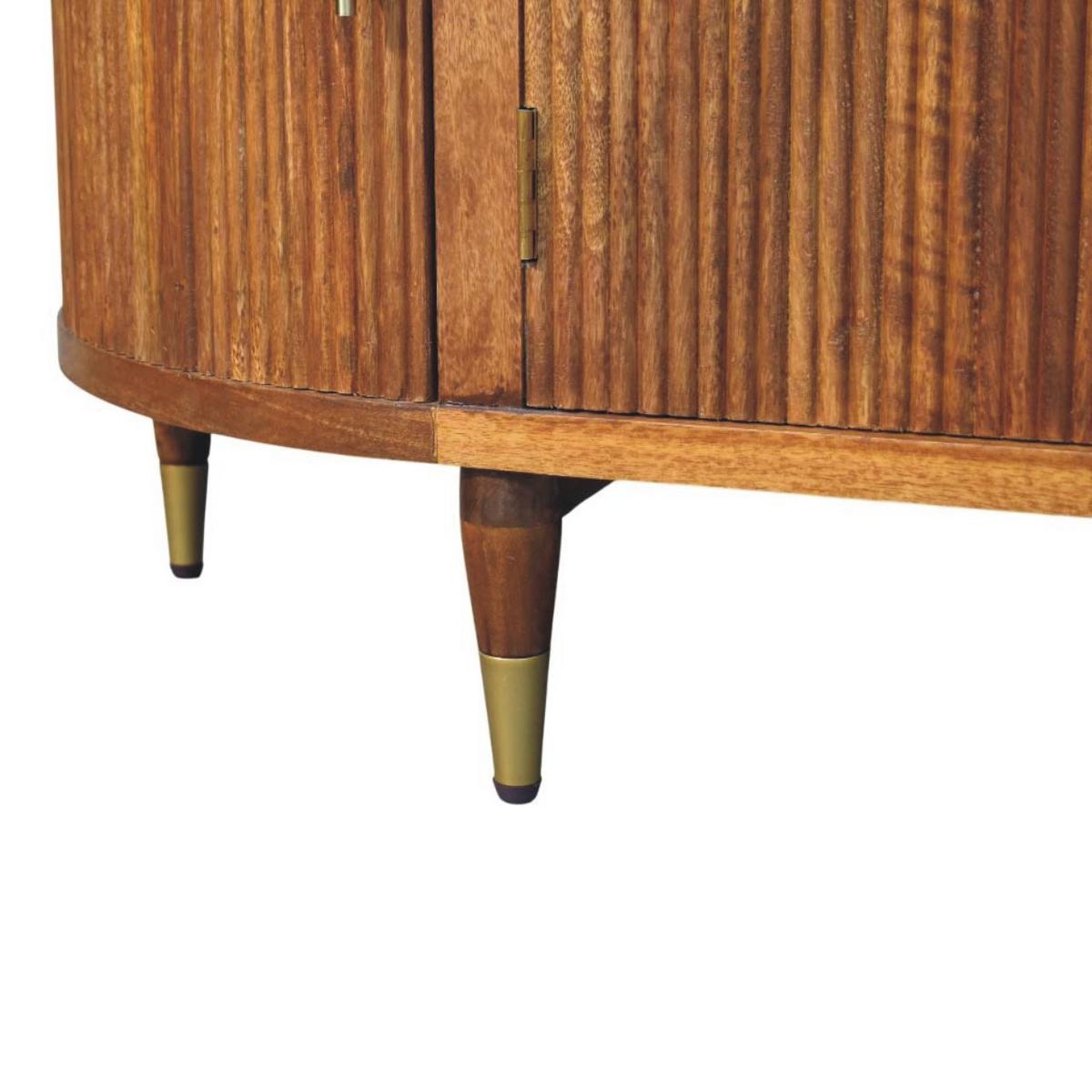 SIDEBOARD mit Amber-Eichen-Finish, 4 Türen, 6 Innenablagen, geröstetes Braun. - Braun, Holz (150/78/40cm) - Artisan Furniture
