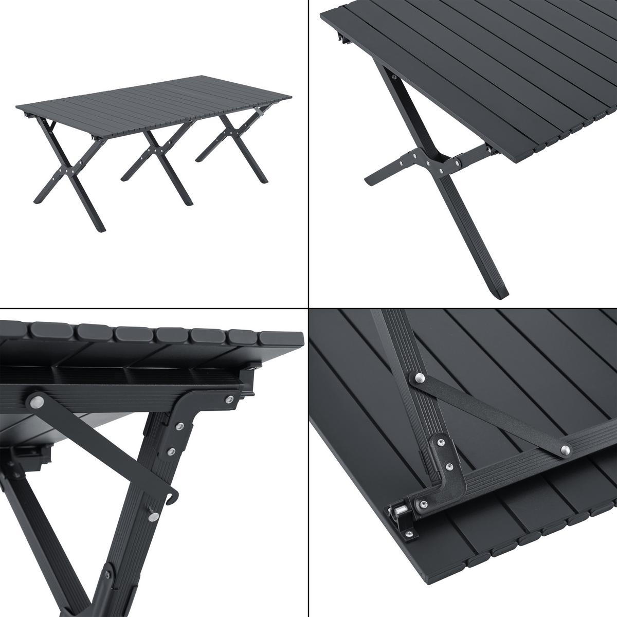 GARTENMÖBEL-SET Botrugno 5 TLG. - Grau, Textil/Metall - casa.pro