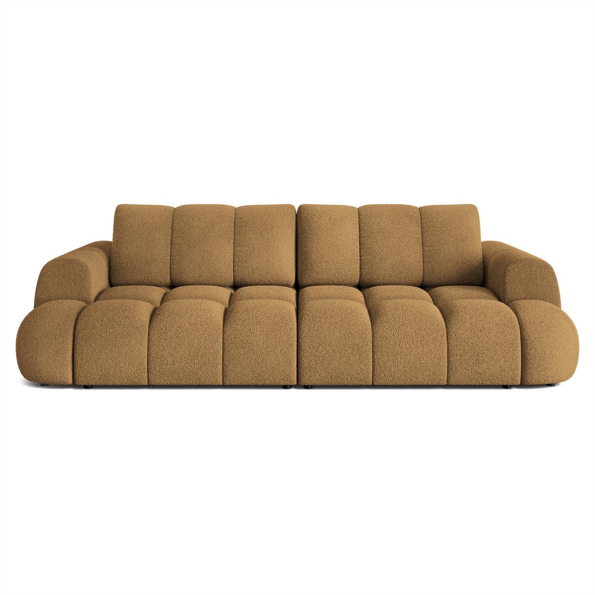 BETTSOFA DAFNE Orange Bucle-Stoff mit Schlaffunktion - Orange, Textil (300/88/113cm) - MASSENO