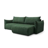 ECKSOFA Ontario Mit Schlaffunktion - Grün, Holzwerkstoff/Textil (260/154cm) - Fun Möbel