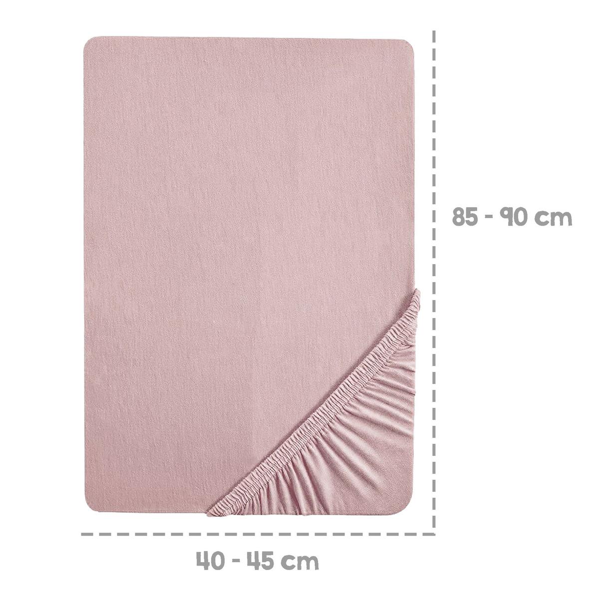 SPANNBETTLAKEN 40 x 90 – 45 x 90 cm - Rosa, Textil (45/90cm) - Roba