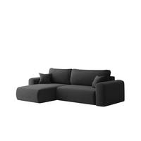 ECKSOFA Flora In Poso - Schwarz, Holzwerkstoff/Textil (145/272cm) - Fun Möbel