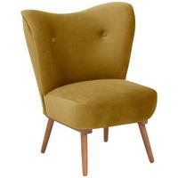 COCKTAILSESSEL Kayra Samtvelours mais - Currygelb, Kunststoff (72/90/74cm) - 58aufmkessel