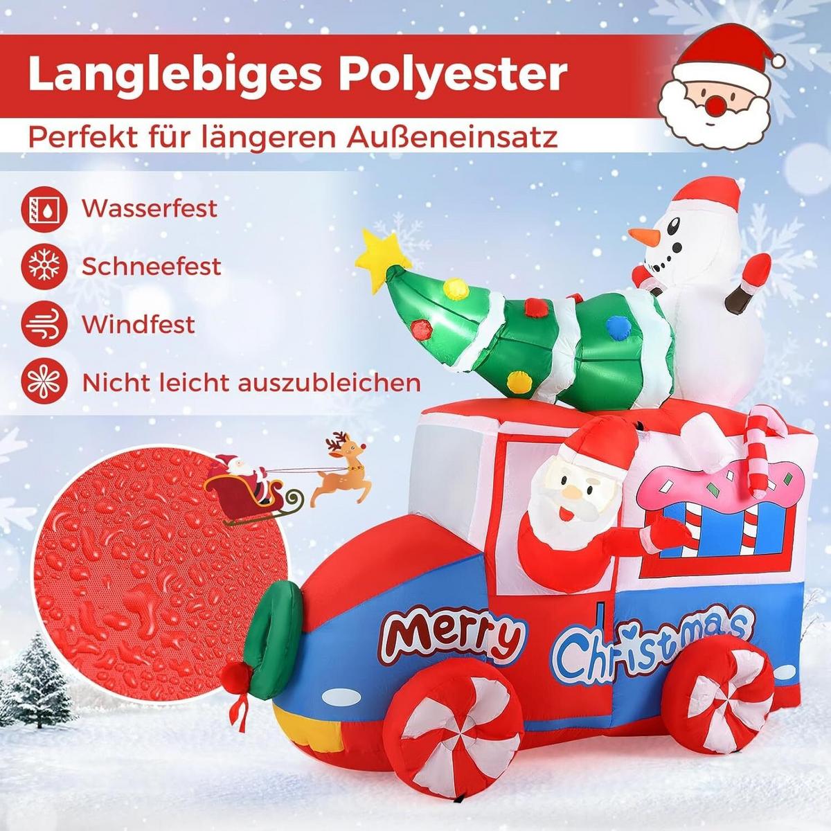 WEIHNACHTSMANN 177cm Multicolor - Multicolor, Textil (184/177/95cm) - COSTWAY