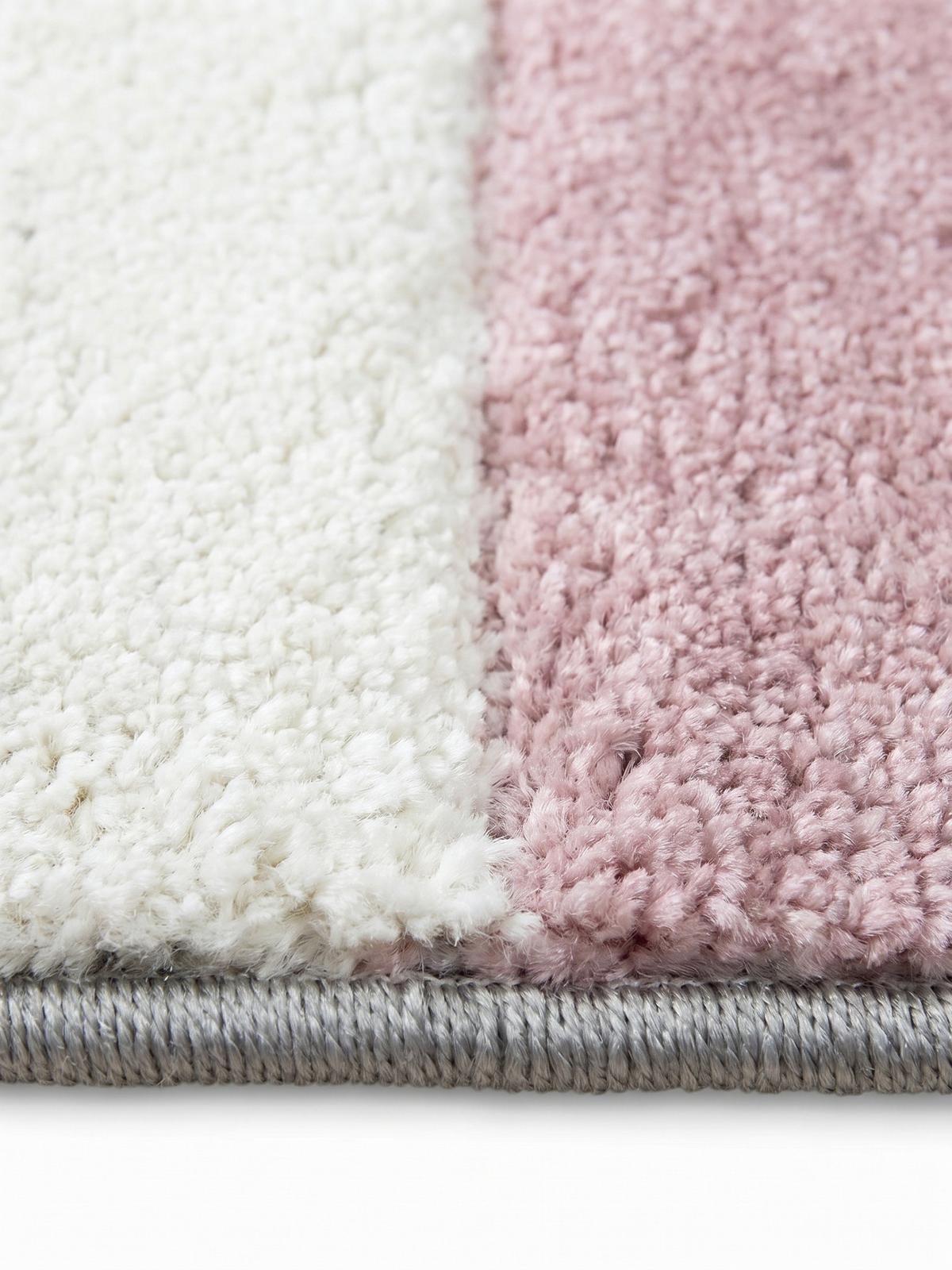 KURZFLORTEPPICH LATEMAR, kariert, Rosa, 80 x 300 cm - Rosa, Textil (300/80cm) - KADIMA DESIGN