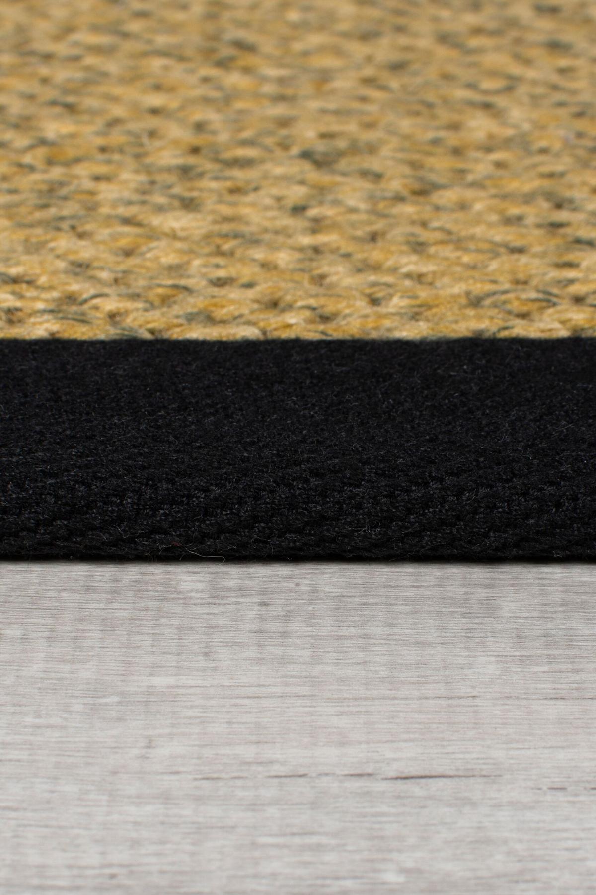 OUTDOORTEPPICH Waschbar KEER, mit Bordüre, Natur-Schwarz, 120 x 170 cm - Beige, Textil (120/170cm) - KADIMA DESIGN