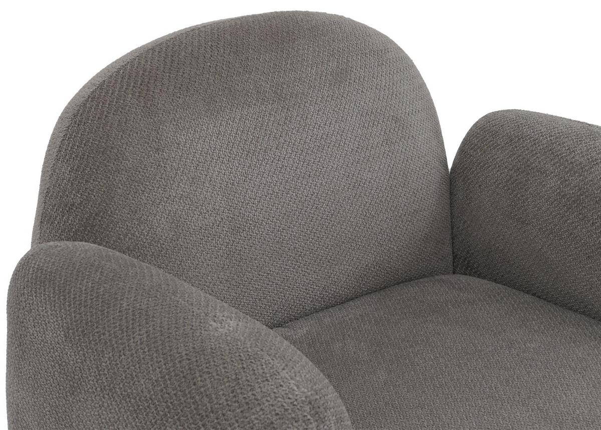 WOHNZIMMER-SET Hellgrau - Hellgrau, Textil (148/77/79cm) - MCW