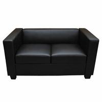 2-SITZER-SOFA Schwarz - Schwarz, Textil (137/70/75cm) - MCW