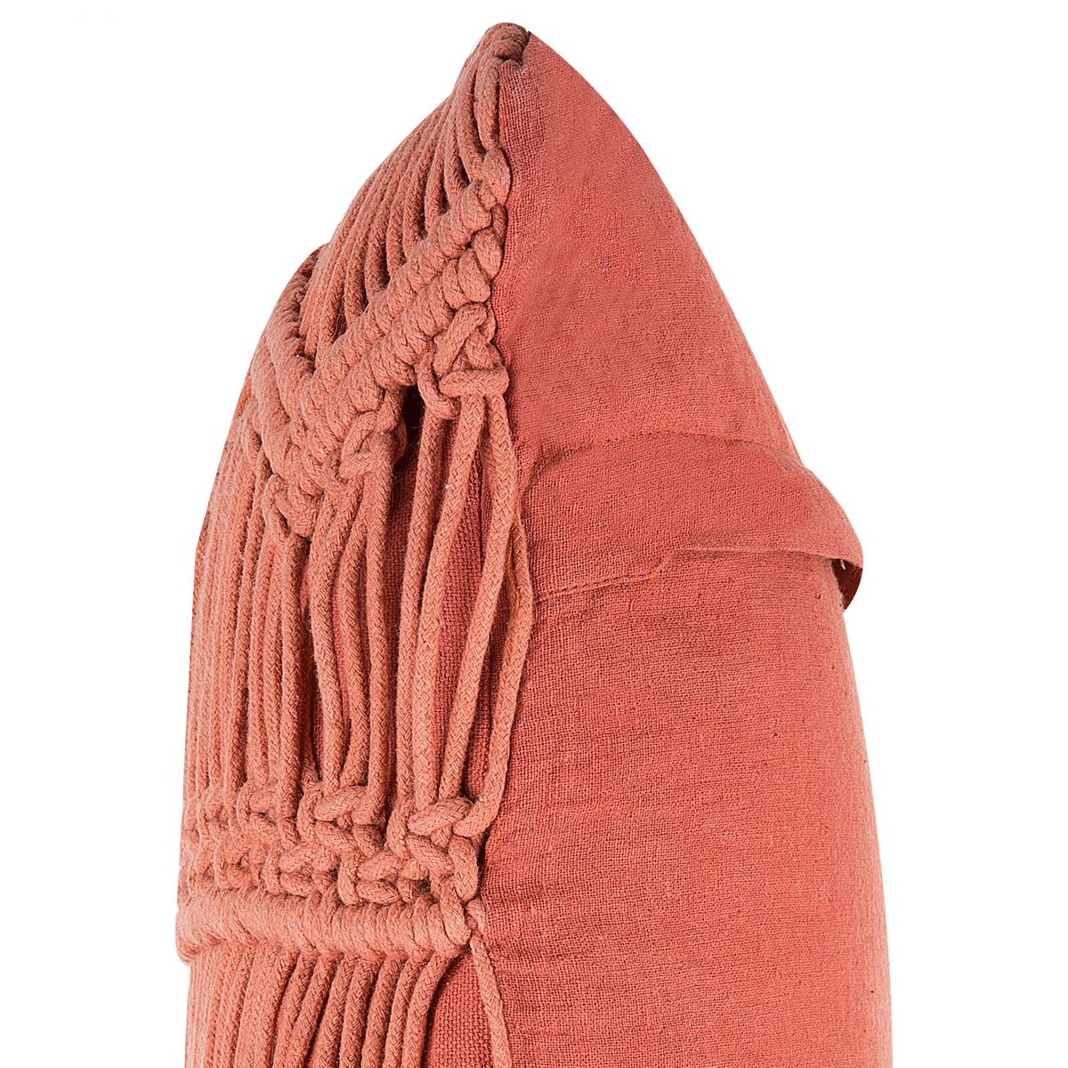 DEKOKISSEN 2er-Set Orange 45/45 cm Akkoy - Orange, Naturmaterialien/Textil (45/45cm) - Beliani