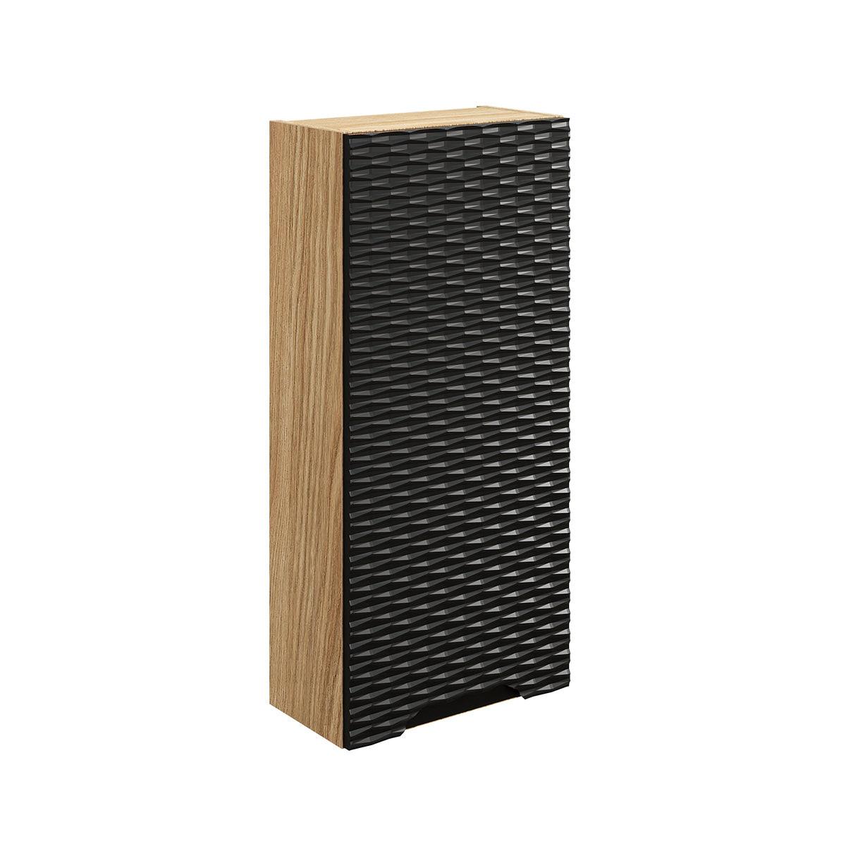 HÄNGESÄULE Elora Schwarz und Holz - Schwarz, Holzwerkstoff (35/75/17cm) - Petits-meubles