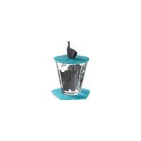 KINDERBECHERSET Bambini Elefant 215 ml - Blau/Grau, Glas (0.215L) - Leonardo Living