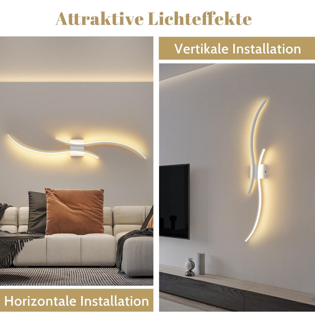 LED WANDLEUCHTE FRANKENBERG II 101.5/13.5/4.9 cm - Weiß, Metall (13.5/4.9/101.5cm) - Nettlife