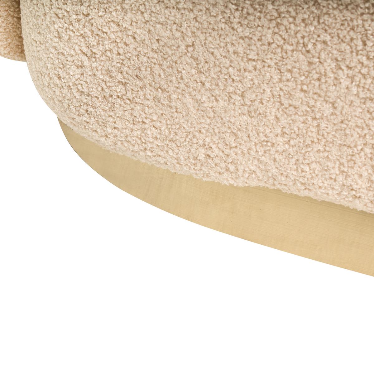 2-SITZER-SOFA Bouclé Beige Sipo - Beige, Textil (206/74/75cm) - Beliani