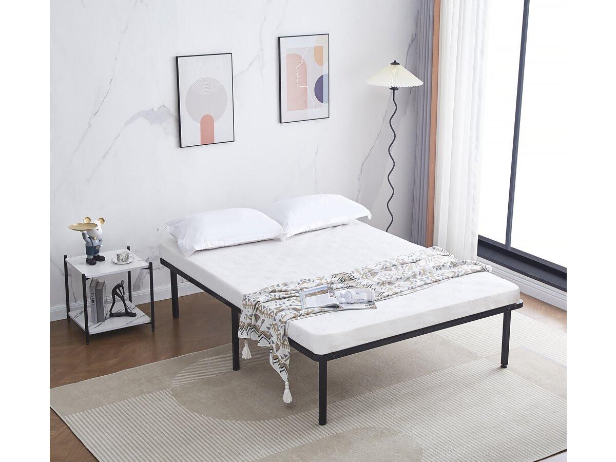 LATTENROST cadre à lattes + pieds pour matelas 140 x 190 cm - 26 lattes - Schwarz, Metall - Habitat Garten