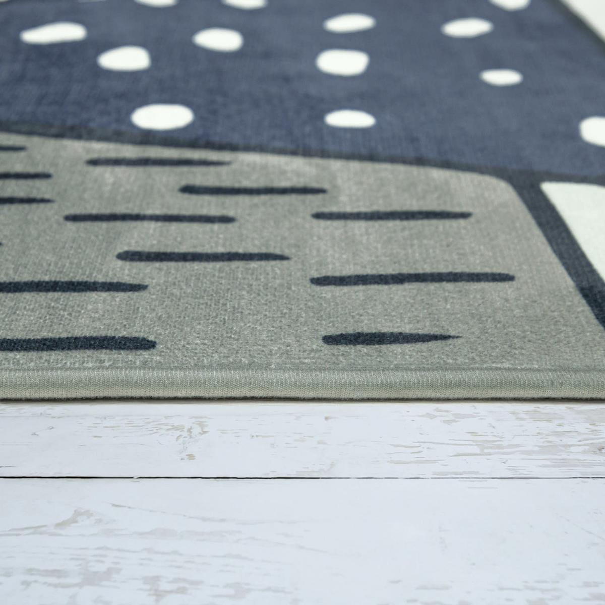 KINDERTEPPICH Waschbar, mit Bergmotiv, Grau, 155 x 230 cm - Grau, Textil (230/155cm) - KADIMA DESIGN
