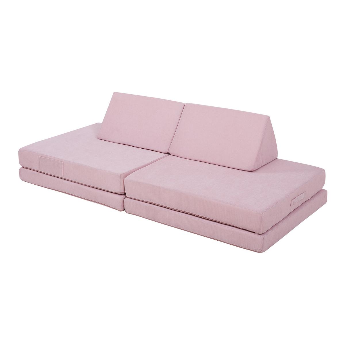 SPIELSOFA Norhulta - Pink, Textil (150/46/66cm) - [en.casa]