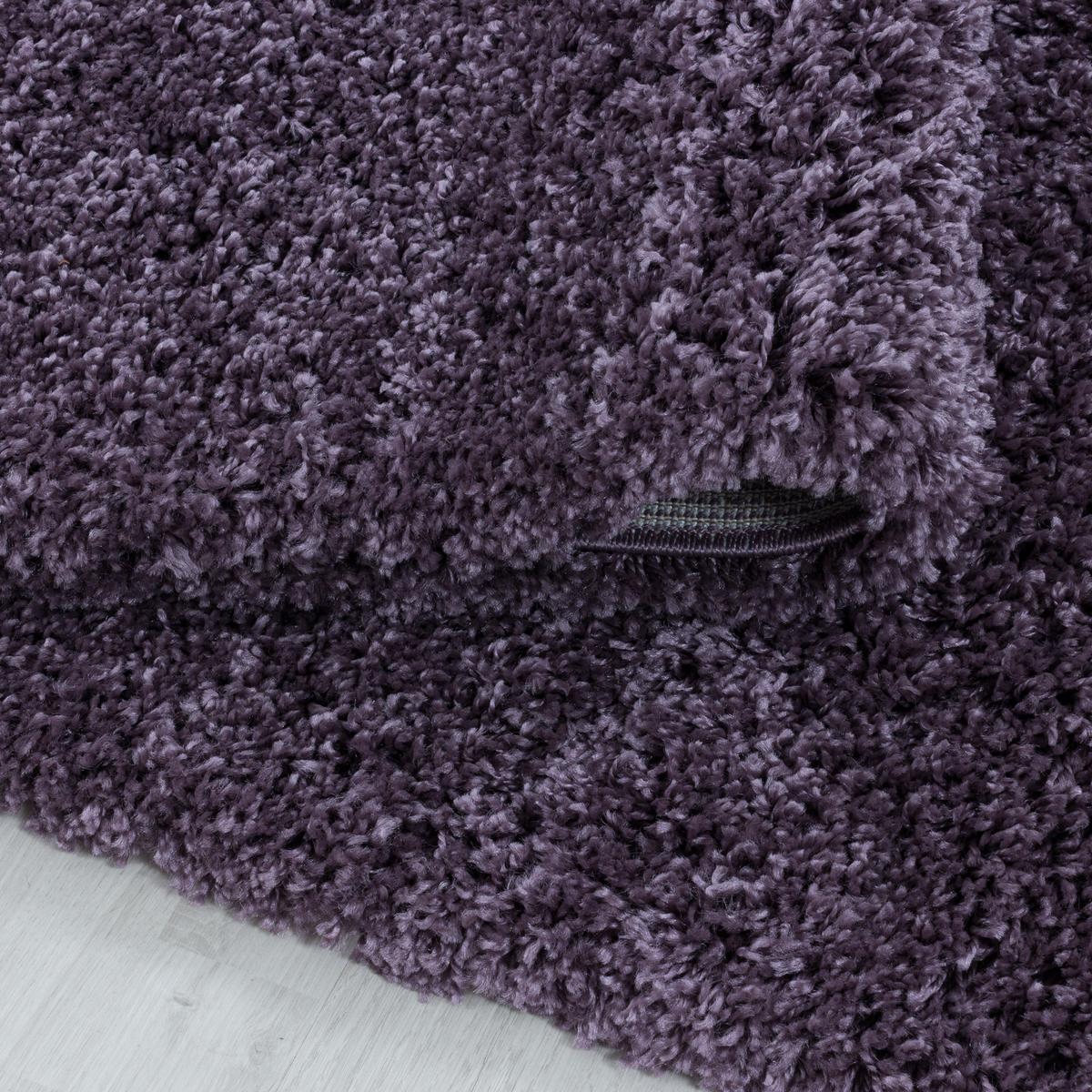 TEPPICH Hochflor SPREE in Violett, einfarbig, Ø 160 cm - Lila, Textil (160/160cm) - KADIMA DESIGN